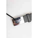 Dolce & Gabbana Black Leather Classic Metal Logo Buckle Belt BEL9496-90