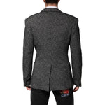 Dolce & Gabbana Black White Double Breasted Men Suit Blazer JKT41540-48