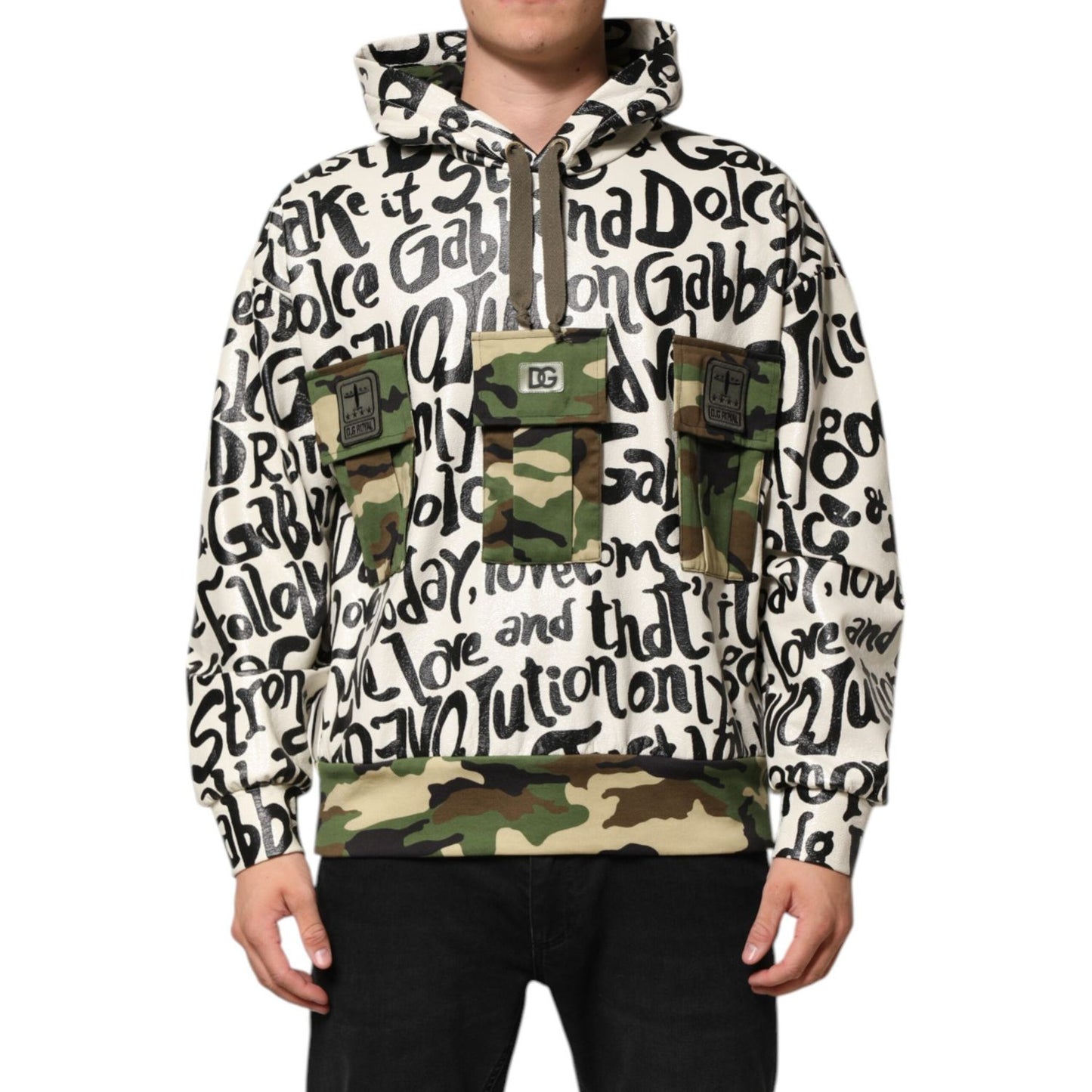 Dolce & Gabbana Multicolor Hooded DGMania Sweatshirt Sweater JKT41516-48