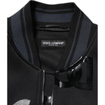 Dolce & Gabbana Black Wool Logo DG Mania Men Bomber Jacket JKT41541-54