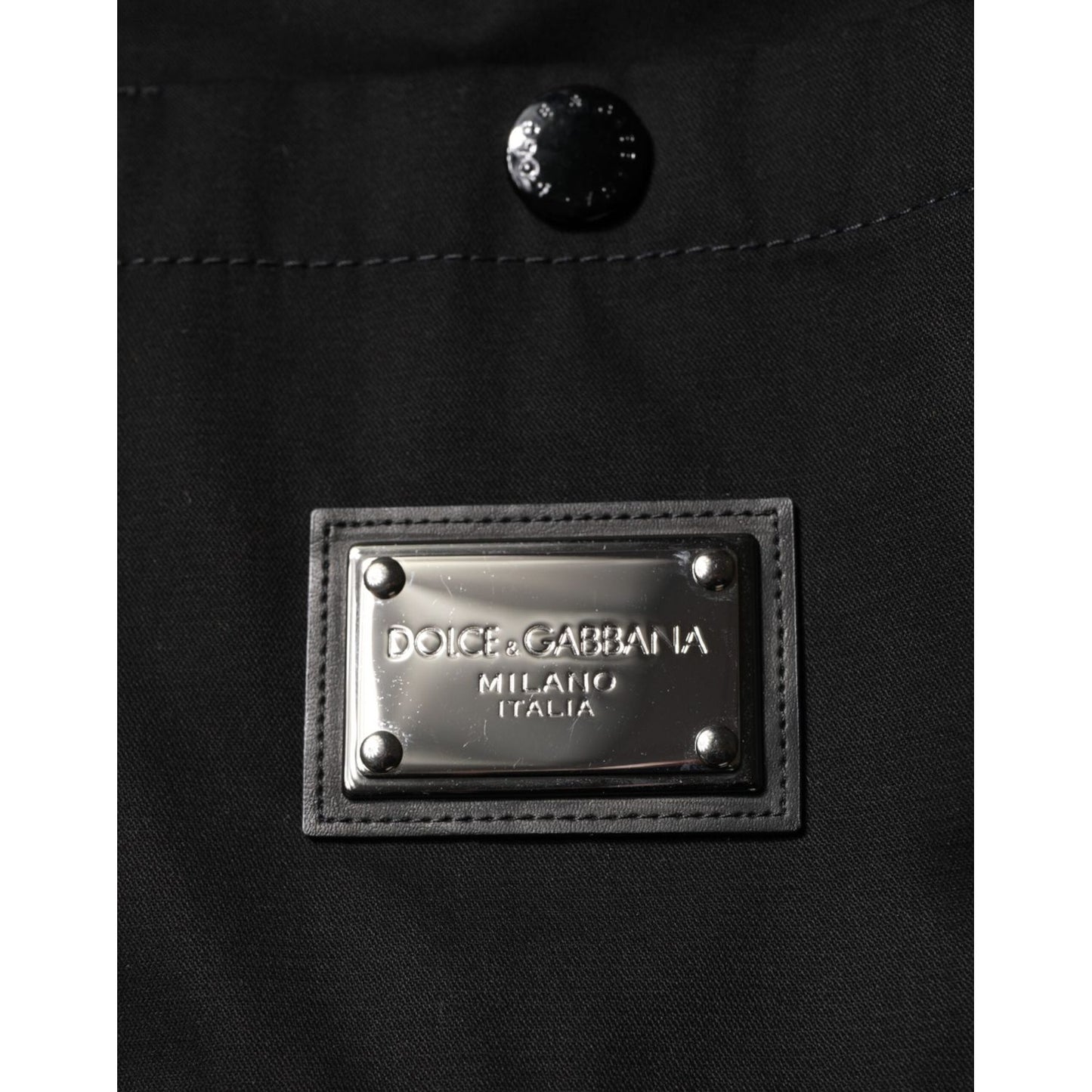 Dolce & Gabbana Black Short Sleeve Button Men Casual Shirt JKT41561-44