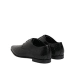 Dolce & Gabbana Black Exotic Leather Lace Up Derby Shoes MV7372-39