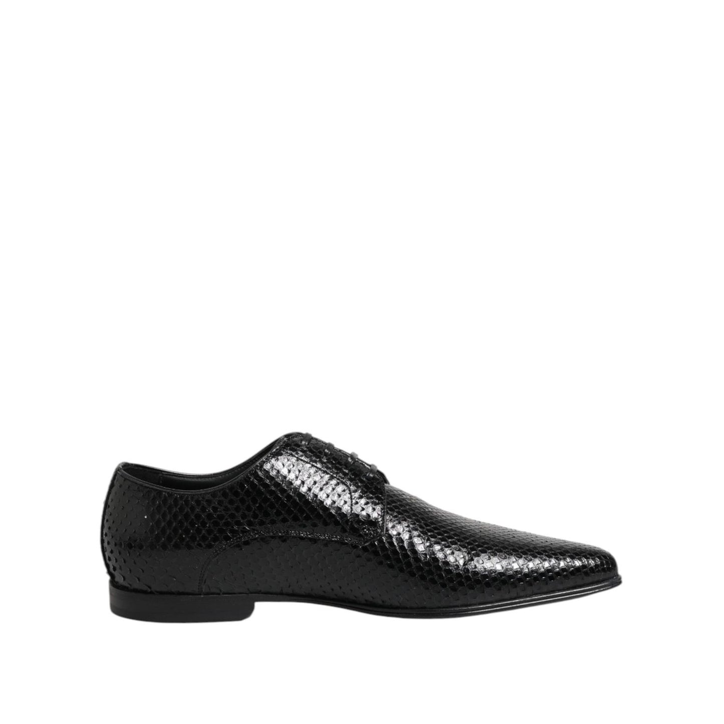Dolce & Gabbana Black Exotic Leather Lace Up Derby Shoes MV7372-39