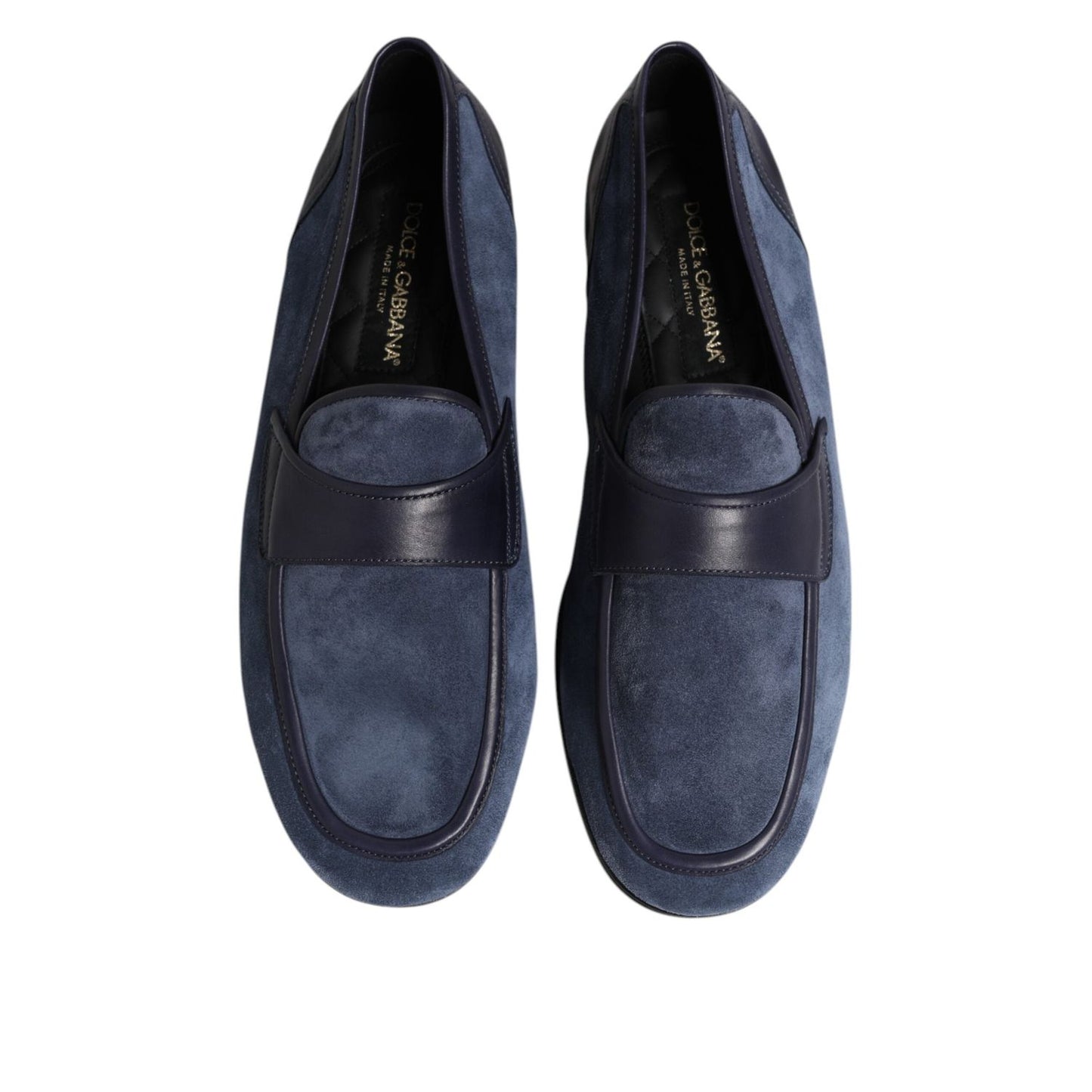 Dolce & Gabbana Blue Suede Leather Loafers Moccasin Shoes MV7377-40