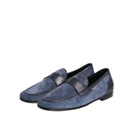 Dolce & Gabbana Blue Suede Leather Loafers Moccasin Shoes MV7377-40