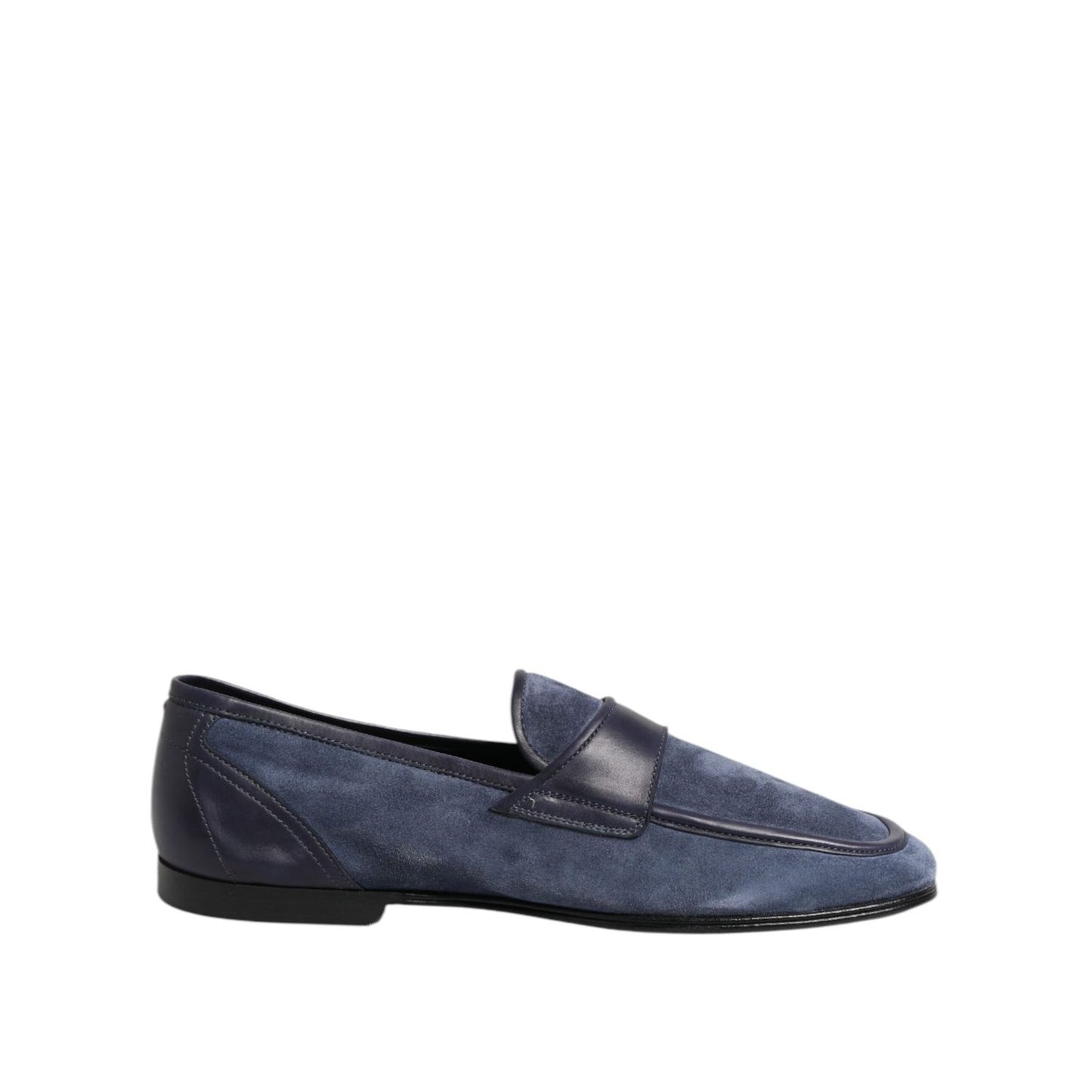 Dolce & Gabbana Blue Suede Leather Loafers Moccasin Shoes MV7377-40