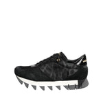 Dolce & Gabbana Black Gray Leopard Low Top Sneakers Shoes LA12690-36