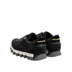 Dolce & Gabbana Black Gray Leopard Low Top Sneakers Shoes LA12748-36.5