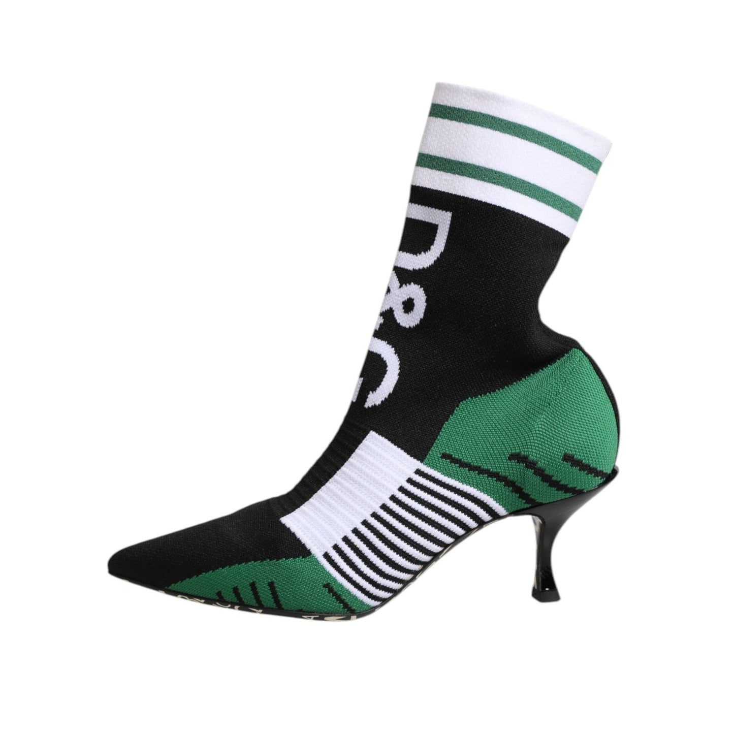 Dolce & Gabbana Green Stretch Sock Style Ankle Boots Shoes LA11443-38