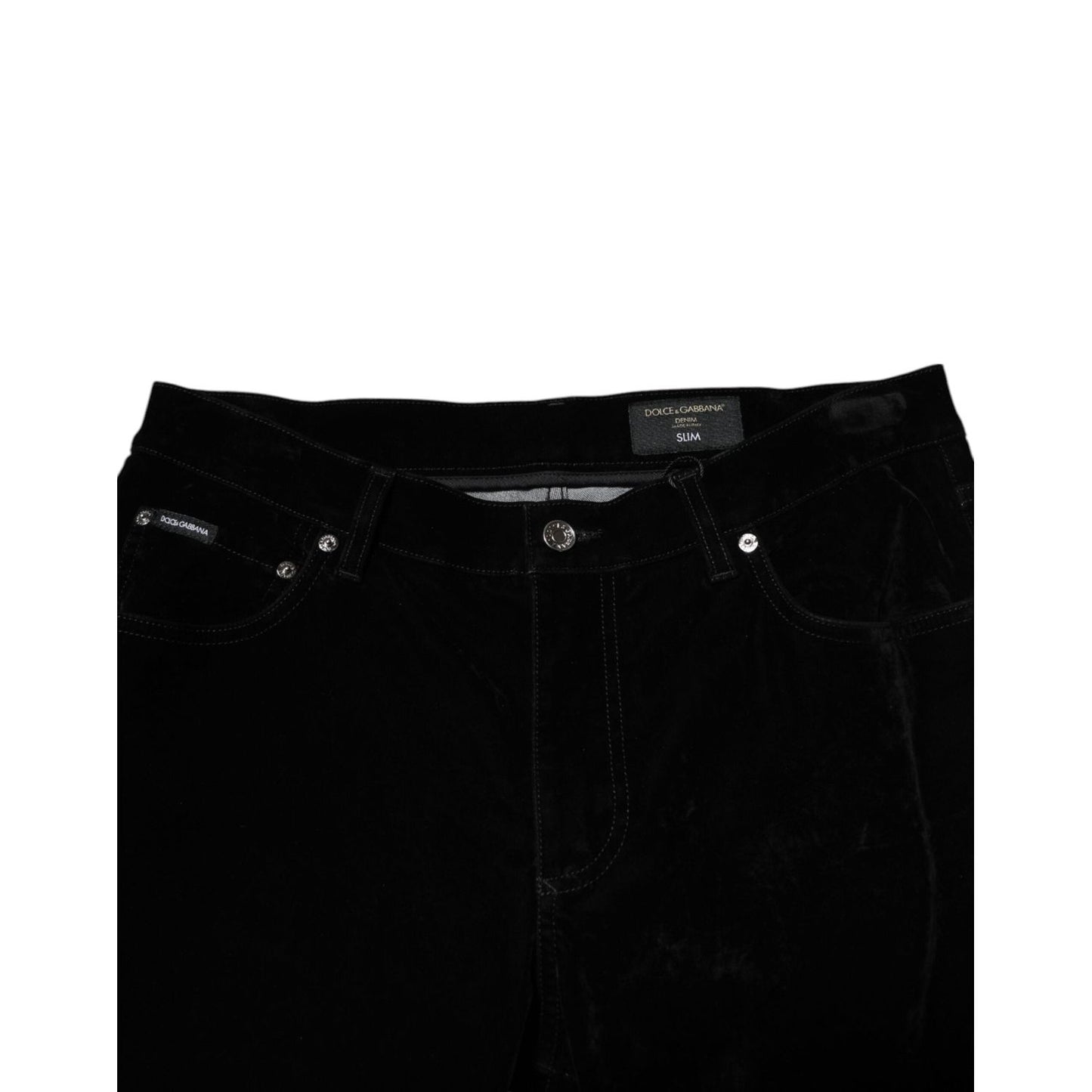 Dolce & Gabbana Black Cotton Men Dress Formal Trouser Pants PAN76630-52