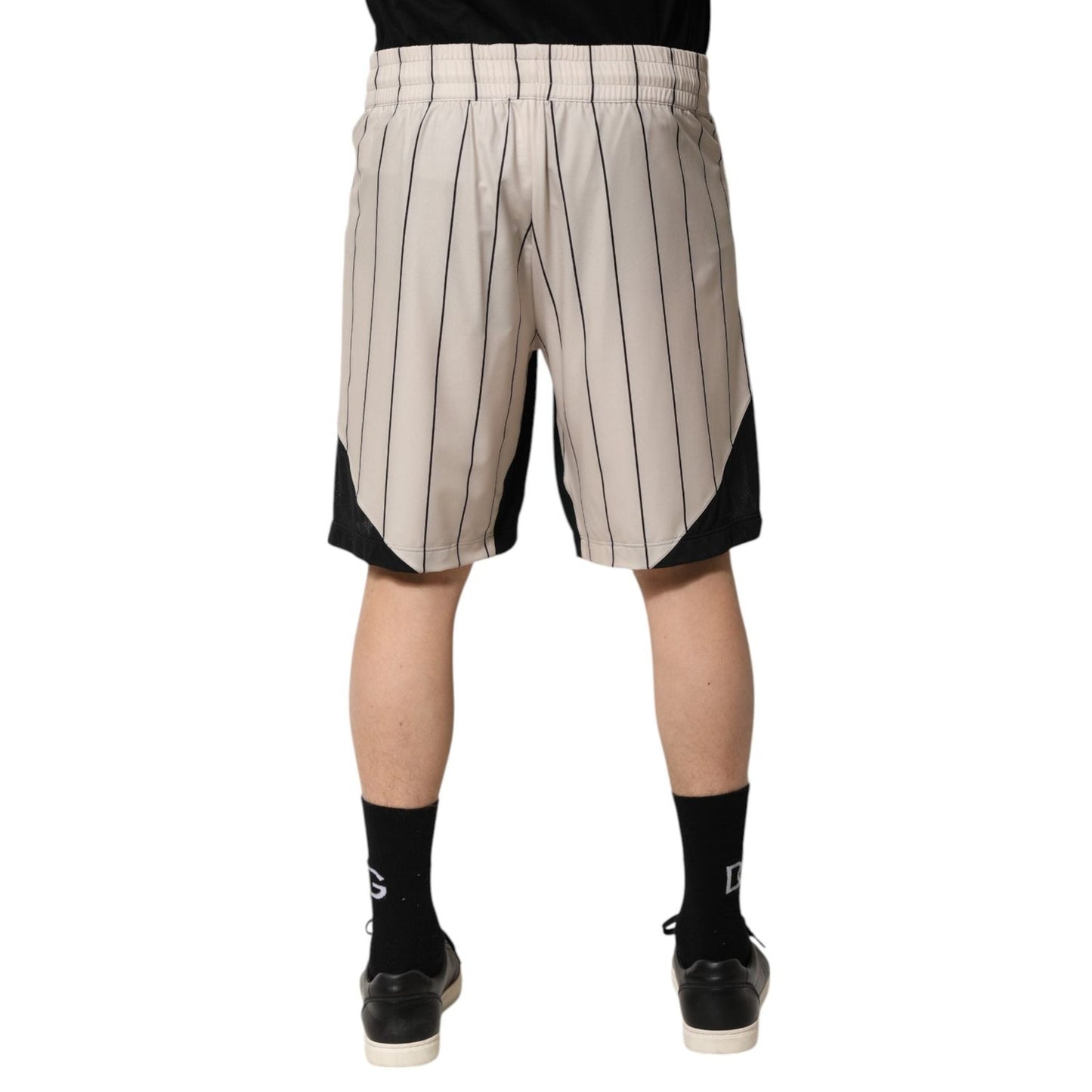 Dolce & Gabbana Off White Polyester DG Logo Sweatshorts Shorts PAN76651-48