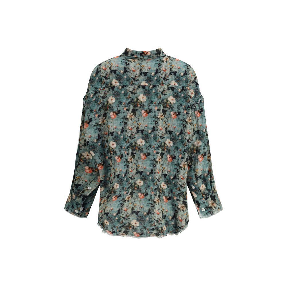 R13 Ruffle floral Shirt R-R13WR478R586B-S