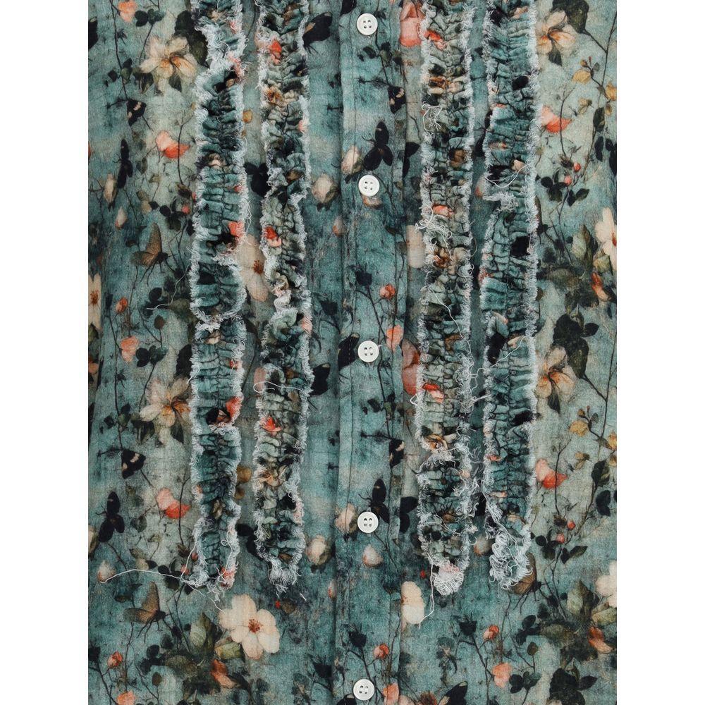 R13 Ruffle floral Shirt R-R13WR478R586B-S