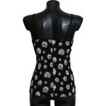 Dolce & Gabbana Black Daisy Print Dress Lingerie Chemisole BIK273-S