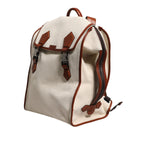 Dolce & Gabbana Beige Brown Canvas Leather EDGE Travel Men Back Pack Bag BAG4710