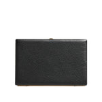 Dolce & Gabbana Black Leather Gold Frame Clutch Evening Party Purse Bag BAG4719
