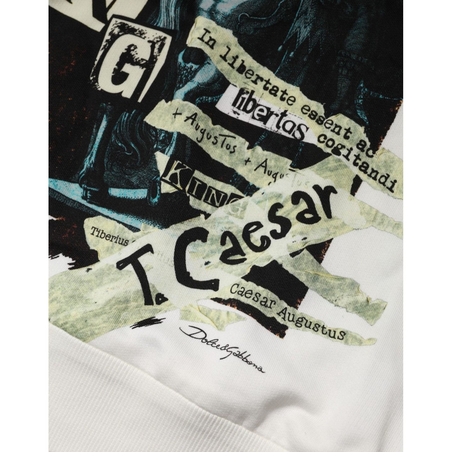 Dolce & Gabbana White King Caesar Hooded Sweatshirt Sweater TSH90754-44