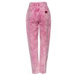 Dolce & Gabbana Pink Tie Dye High Waist Tapered Denim Jeans PAN76542-38