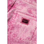Dolce & Gabbana Pink Tie Dye High Waist Tapered Denim Jeans PAN76542-38
