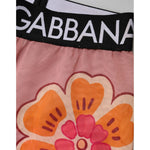 Dolce & Gabbana Pink Floral Leggings Stretch Waist Pants PAN76543-36