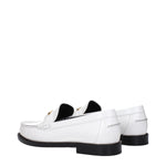 Versace White Leather Slip-On Loafers VE-15199136776457-EU36/US6