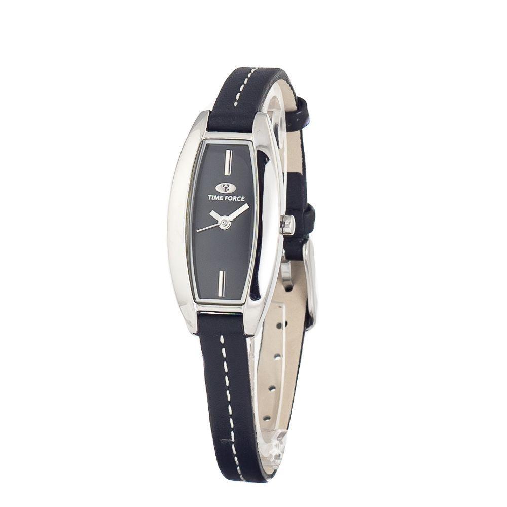 Time Force Black Leather Watch TFTF2568L011AC