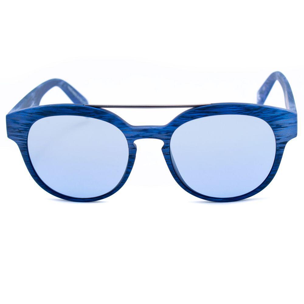 Italia Independent Blue Acetate Sunglasses with mineral lenses, 50/18/140 mm dimensions, stylish eyewear for women.