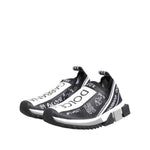 Dolce & Gabbana Black White Sorrento Low Top Sneakers Shoes LA12753-35.5