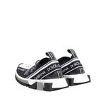 Dolce & Gabbana Black White Sorrento Low Top Sneakers Shoes LA12753-35.5