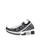 Dolce & Gabbana Black White Sorrento Low Top Sneakers Shoes LA12753-35.5