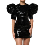 Dolce & Gabbana Black Bodycon Sheath Puff Sleeve Mini Dress DR81760-46