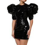 Dolce & Gabbana Black Bodycon Sheath Puff Sleeve Mini Dress DR81760-46