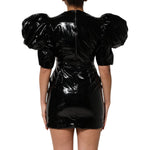Dolce & Gabbana Black Bodycon Sheath Puff Sleeve Mini Dress DR81760-46