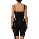 Dolce & Gabbana Black Corset Lace Bodycon Jumpsuit Mini Dress DR81777-40