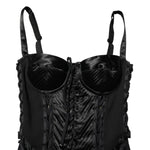 Dolce & Gabbana Black Corset Lace Bodycon Jumpsuit Mini Dress DR81777-40