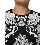 Dolce & Gabbana Black Lace Trim Short Sleeves A-line Dress DR81826-36