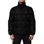 Dolce & Gabbana Black Jacquard Quilted Puffer Bomber Jacket JKT41525-50