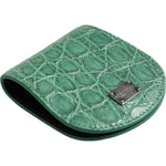 Dolce & Gabbana Green Exotic Skin Coin Condom Case Holder Pocket Wallet SMY10705