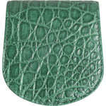 Dolce & Gabbana Green Exotic Skin Coin Condom Case Holder Pocket Wallet SMY10705