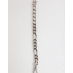 Dolce & Gabbana Silver Tone Brass Chain Lobster Clasp DG Logo Bracelet SMY11078