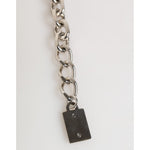 Dolce & Gabbana Silver Chain Brass Beaded Lobster Clasp Logo Men Bracelet SMY11079