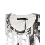 Dolce & Gabbana White Metallic Print Cotton CrewNeck T-shirt TSH9059-46