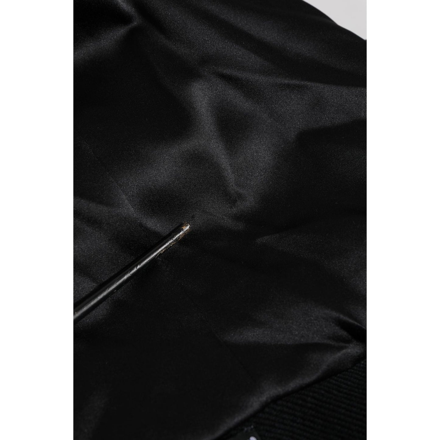 Dolce & Gabbana Black Cotton Plaque Track Cardigan Sweater TSH90781-44