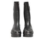 Dolce & Gabbana Metallic Black Pull On Rain Boots Men Shoes MV7885-42