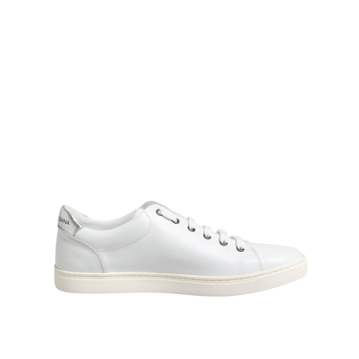 Dolce & Gabbana White Crown Bee Leather Low Top Sneakers Shoes MV7936-42
