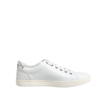 Dolce & Gabbana White Crown Bee Leather Low Top Sneakers Shoes MV7936-42
