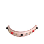 Dolce & Gabbana Light Pink Embellished Leather Bag Handle Shoulder Strap SMY11163