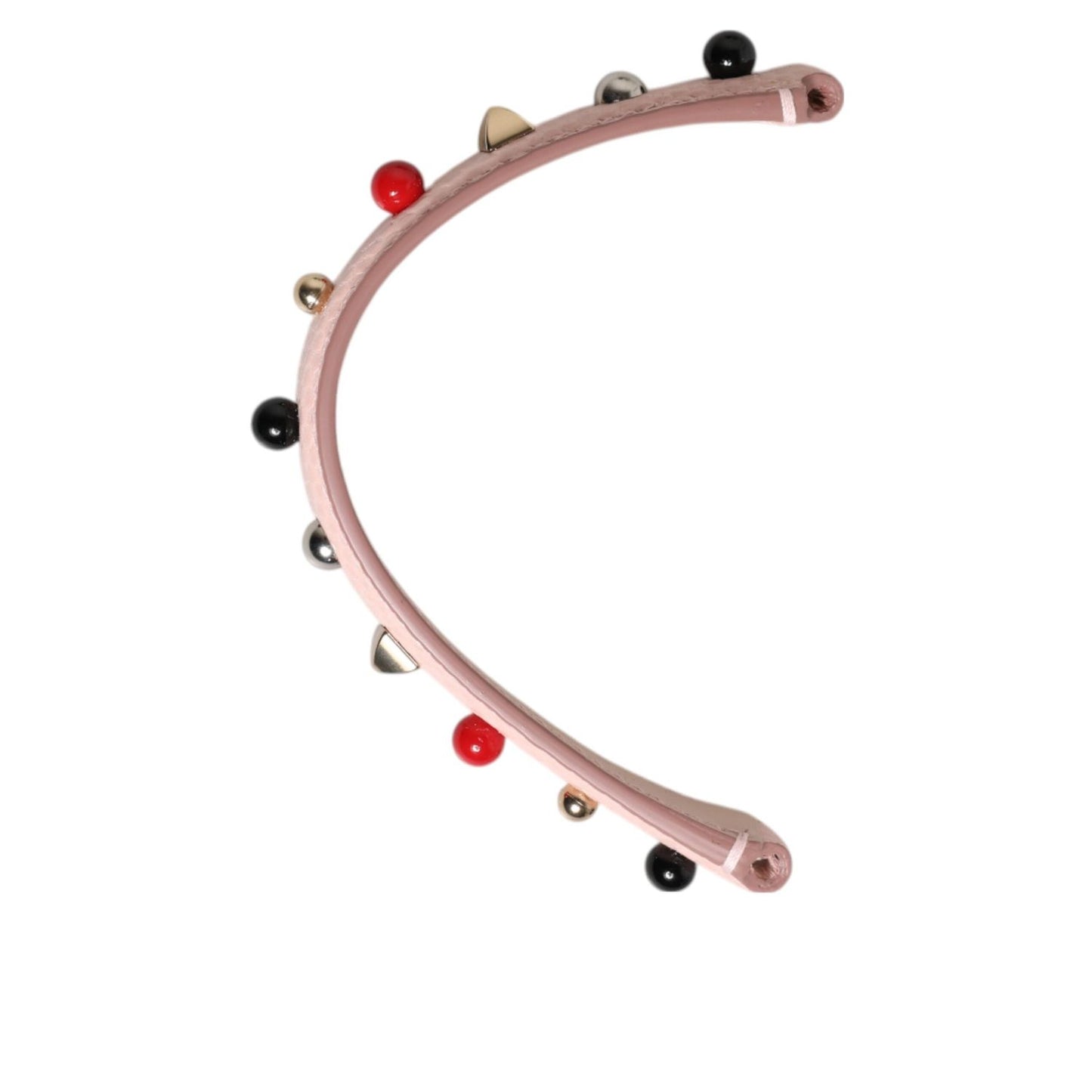 Dolce & Gabbana Light Pink Embellished Leather Bag Handle Shoulder Strap SMY11163