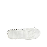 Dolce & Gabbana White Portofino Studded Men Sneakers Shoes MV7925-41