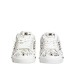 Dolce & Gabbana White Portofino Studded Men Sneakers Shoes MV7925-41